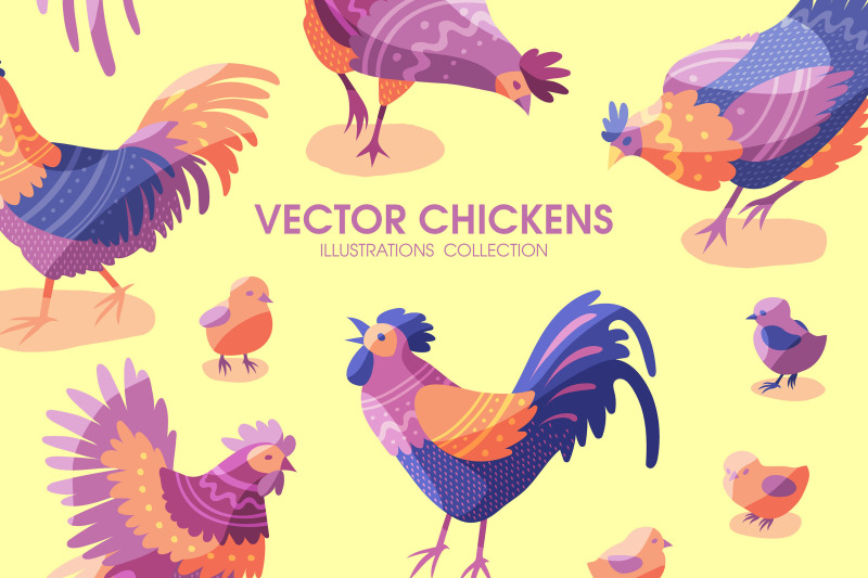 vector-chickens-collection