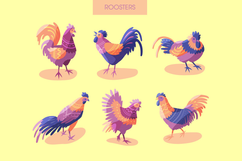 vector-chickens-collection