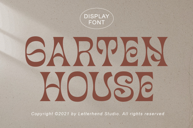 garten-house-unique-display-font