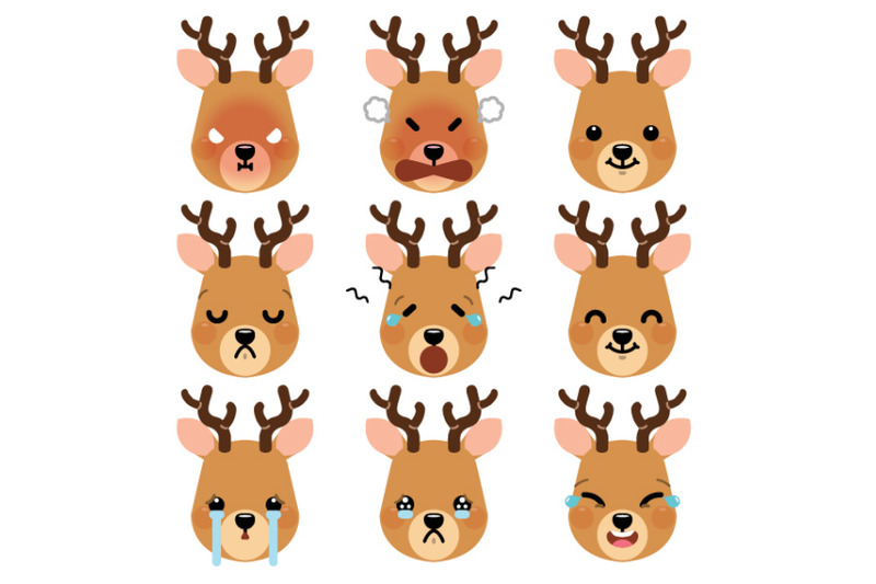 set-of-cute-cartoon-reindeer-emoji-set-1