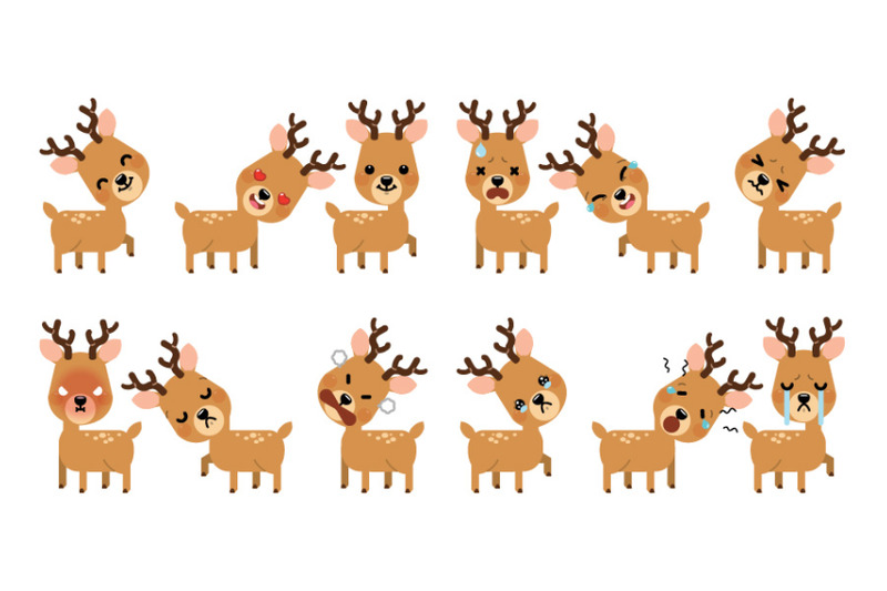 emotions-of-funny-reindeer-for-christmas-decoration-set-1