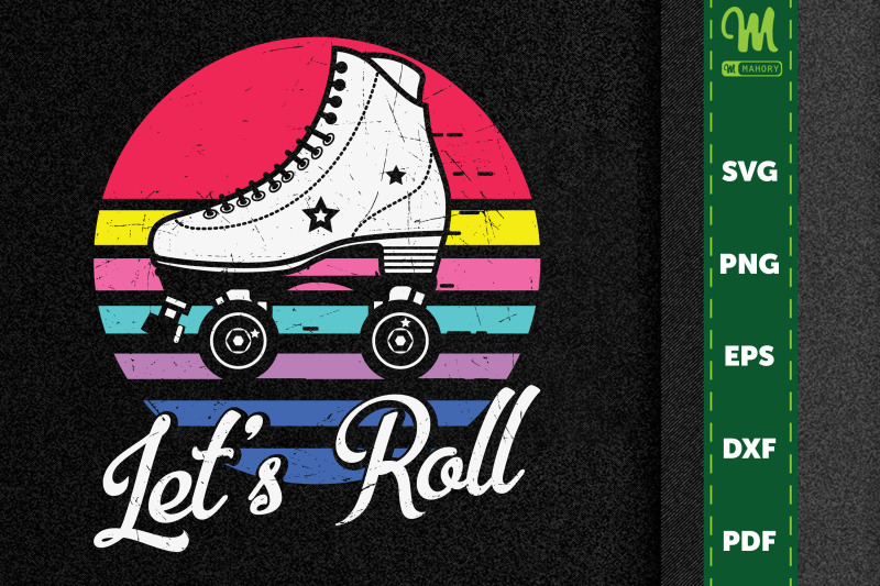 vintage-retro-let-039-s-roll-roller-skating