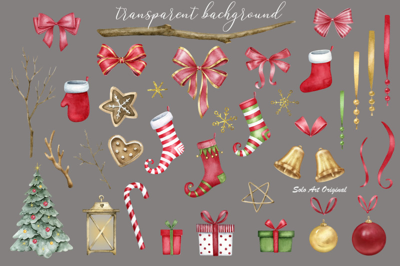 christmas-clipart-christmas-bells-socks-poinsettia-ornaments