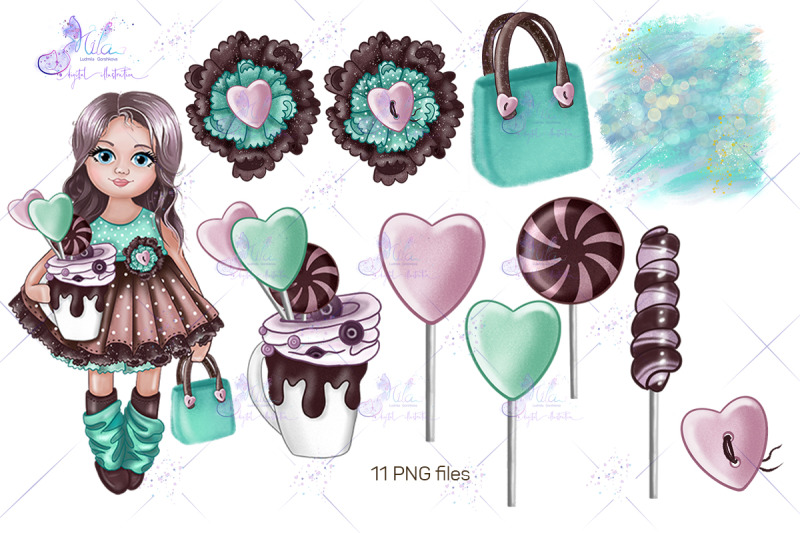 little-sweet-tooth-girl-digital-clipart