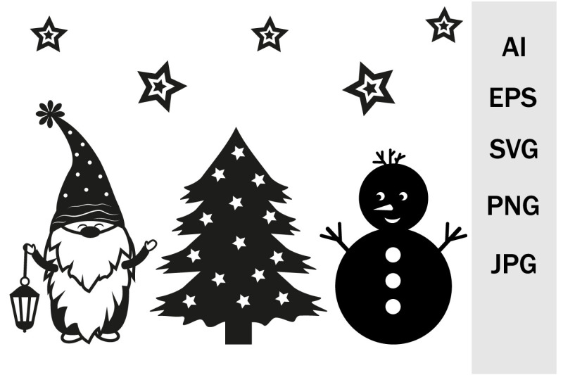 gnome-christmas-tree-and-snowman-svg