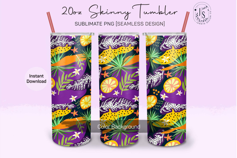 tropical-forest-leaves-20oz-tumbler-sublimation