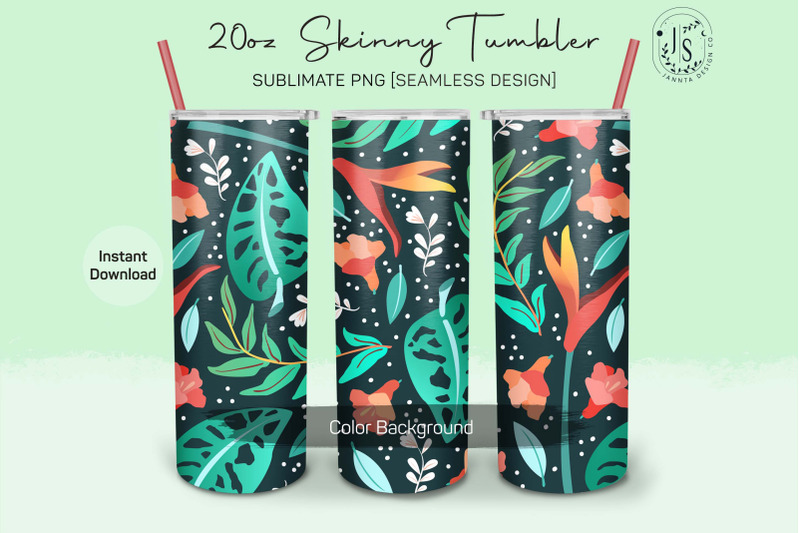 tropical-forest-leaves-20oz-tumbler-sublimation