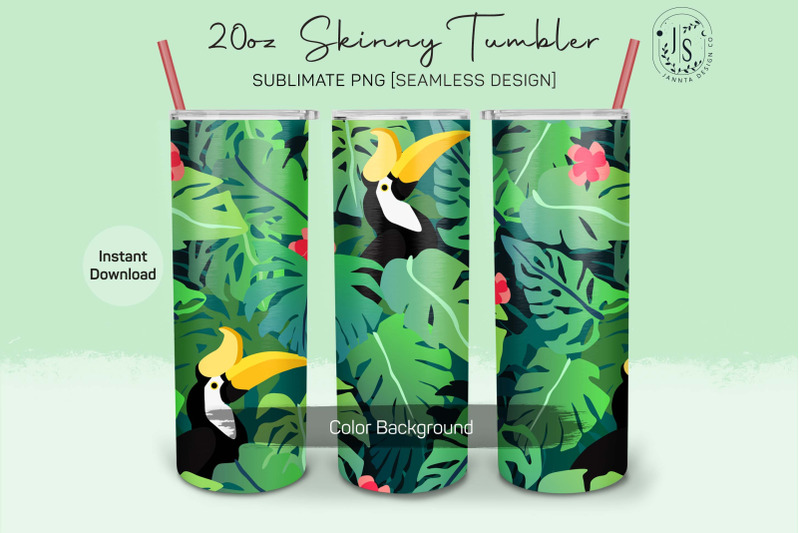 tropical-hornbill-20oz-tumbler-sublimation