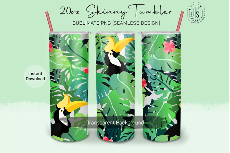 tropical-hornbill-20oz-tumbler-sublimation