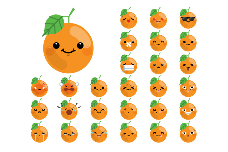 set-of-cute-cartoon-orange-emoji