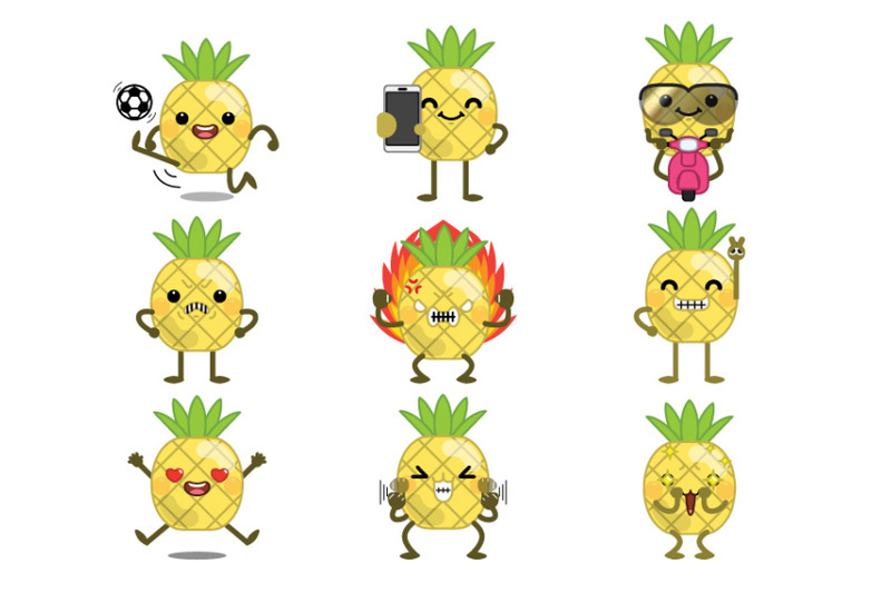 set-of-cute-cartoon-pineapple-set-a