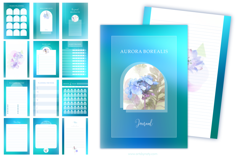 aurora-borealis-printable-journal-sheets