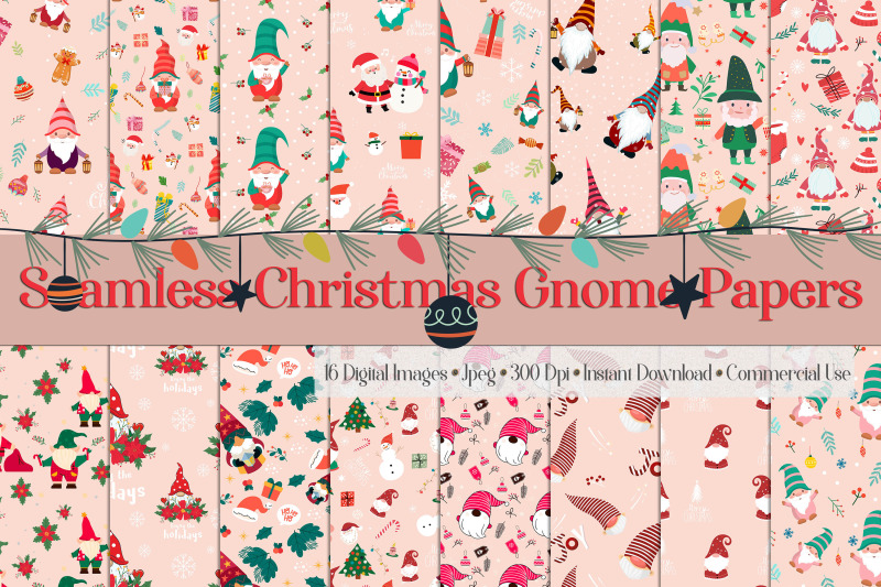 16-seamless-christmas-gnomes-digital-papers