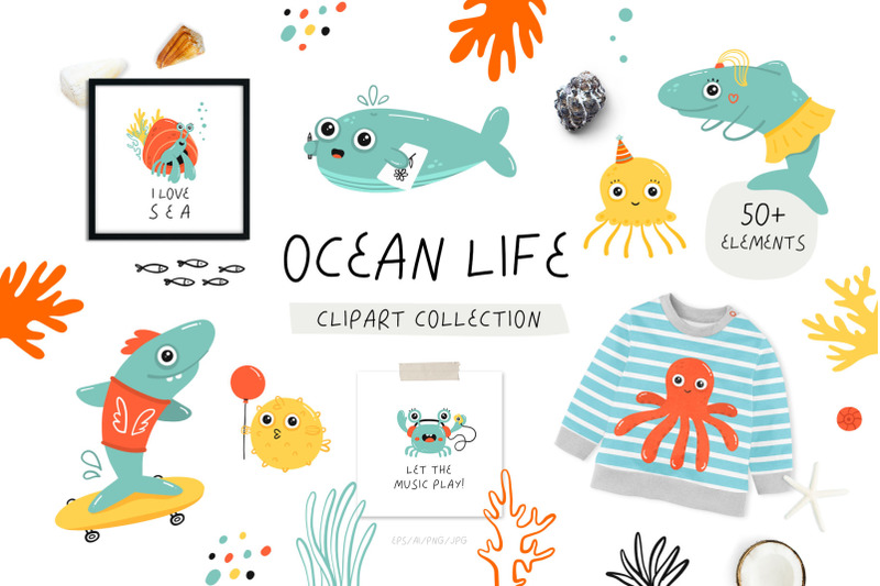 ocean-life-clipart-collection