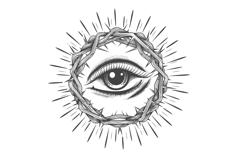 eye-in-a-crown-of-thorns-tattoo