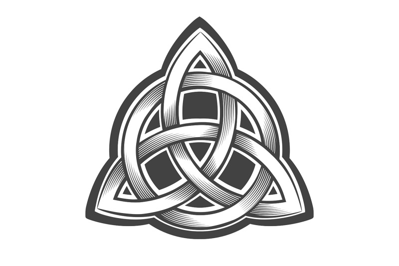 tattoo-of-celtic-trinity-knot-triquetra-isolated-on-white