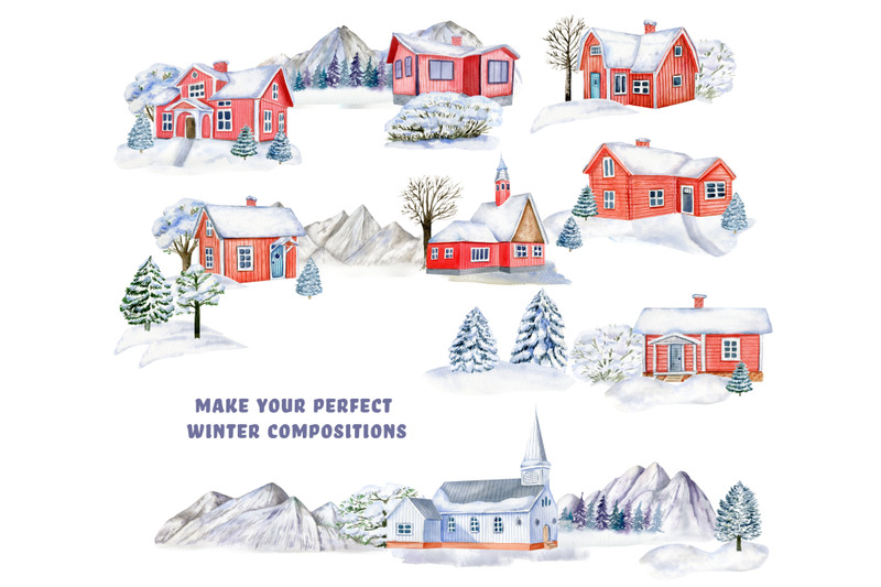 watercolor-winter-village-clipart-scandinavian-houses-christmas-png