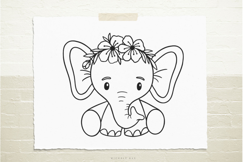 cute-elephant-with-flowers-svg-cut-file