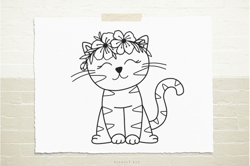 cute-cat-with-flowers-svg-cut-file