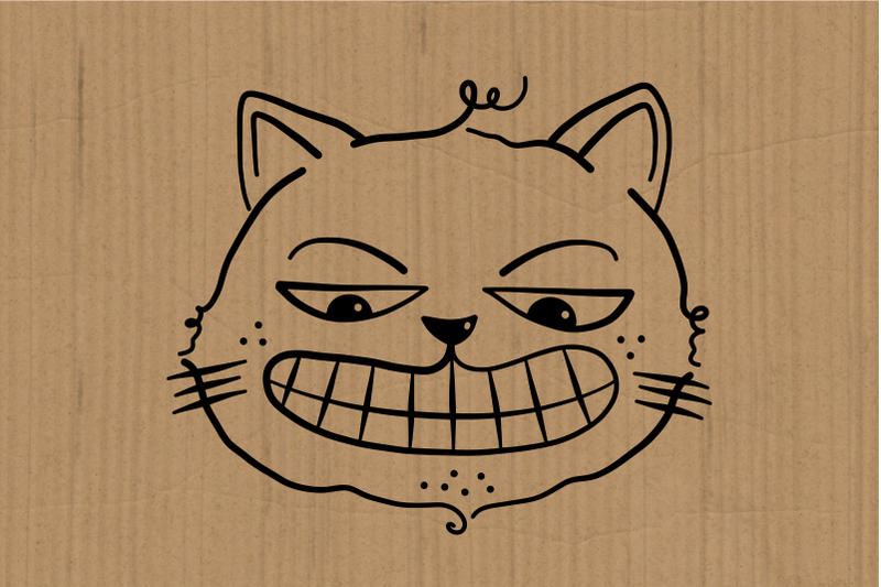 hand-drawn-cute-doodle-vector-cat-faces