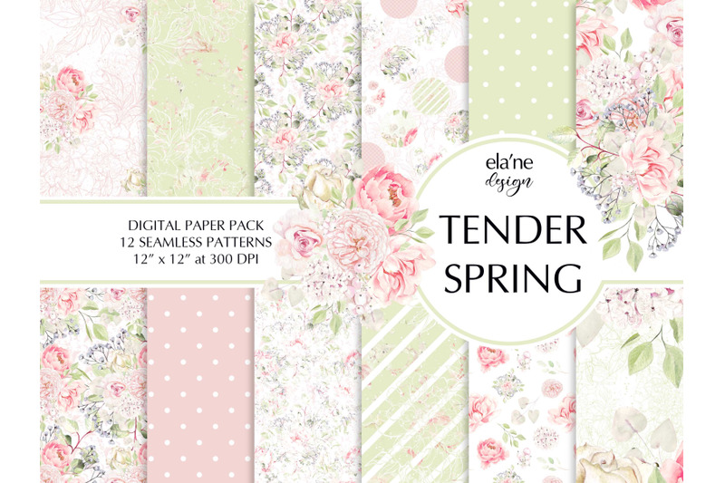 tender-spring-digital-paper-pack