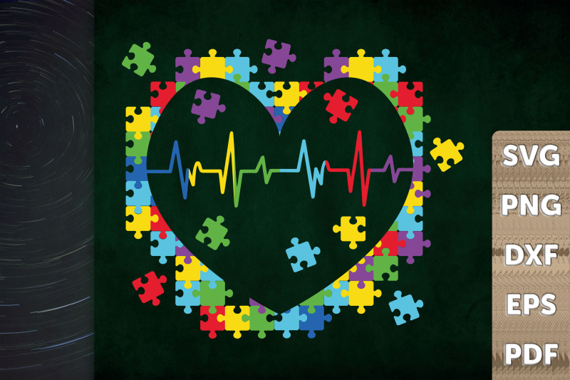 autism-design-puzzle-heartbeat