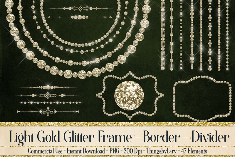 47-light-gold-glitter-frames-dividers-borders-png