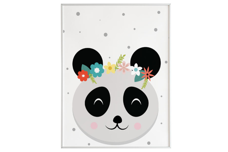 baby-animal-face-svg-with-flowers-nursery-svg-poster-bear-svg-deer