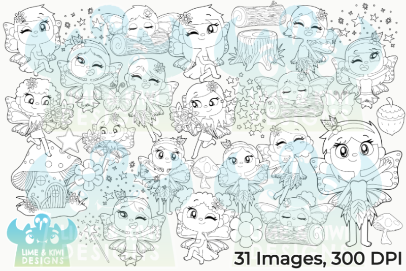 fairies-digital-stamps-lime-and-kiwi-designs