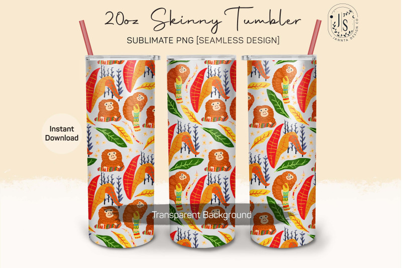 tropical-monkey-20oz-tumbler-sublimation