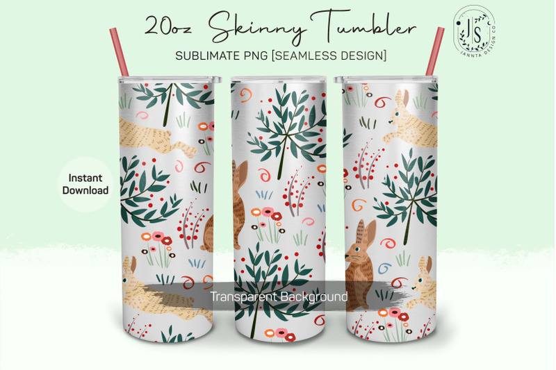 rabbit-bunny-20oz-tumbler-sublimation