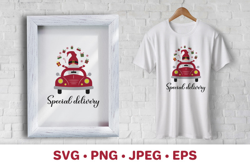 christmas-retro-car-with-gnome-special-delivery