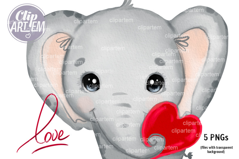 gender-neutral-boy-girl-elephant-love-valentine-5-png-clip-art-set