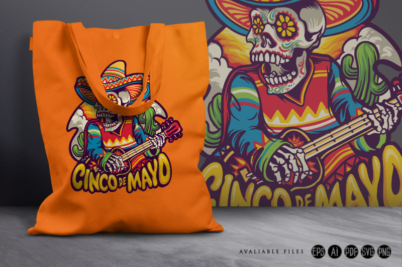 cinco-de-mayo-skull-playing-guitar-character