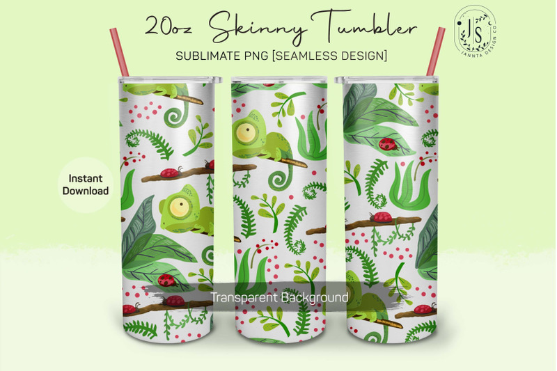 chameleon-20oz-tumbler-sublimation-summer-ladybug