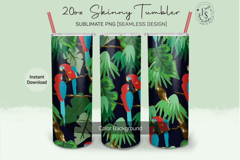 parrot-birds-20oz-tumbler-sublimation-tropical-bird