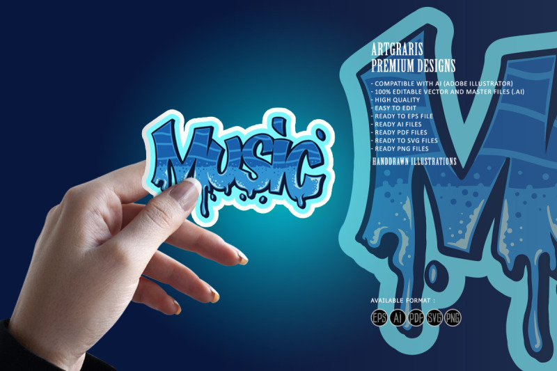 music-graffiti-character-style-text