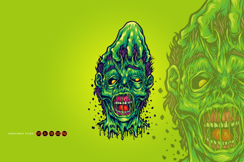 pulled-skin-face-zombie-halloween-illustrations