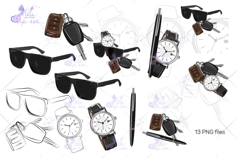 mens-stuff-digital-clipart