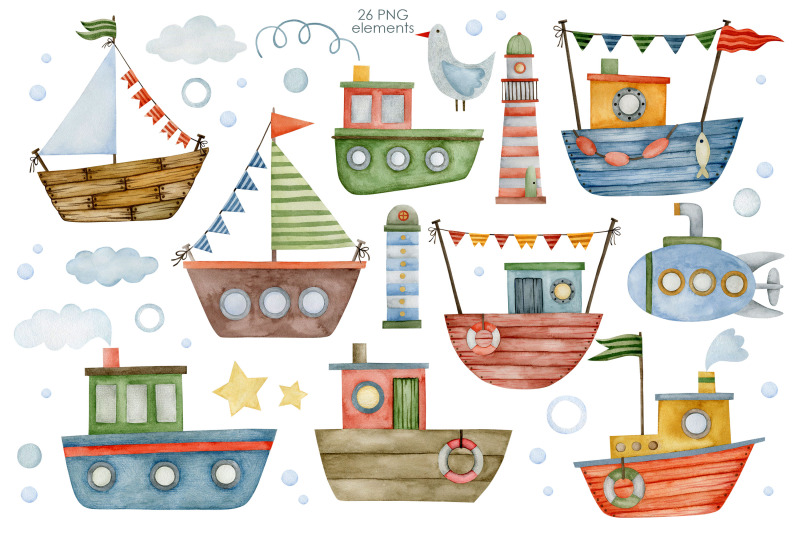watercolor-nautical-boat-clipart