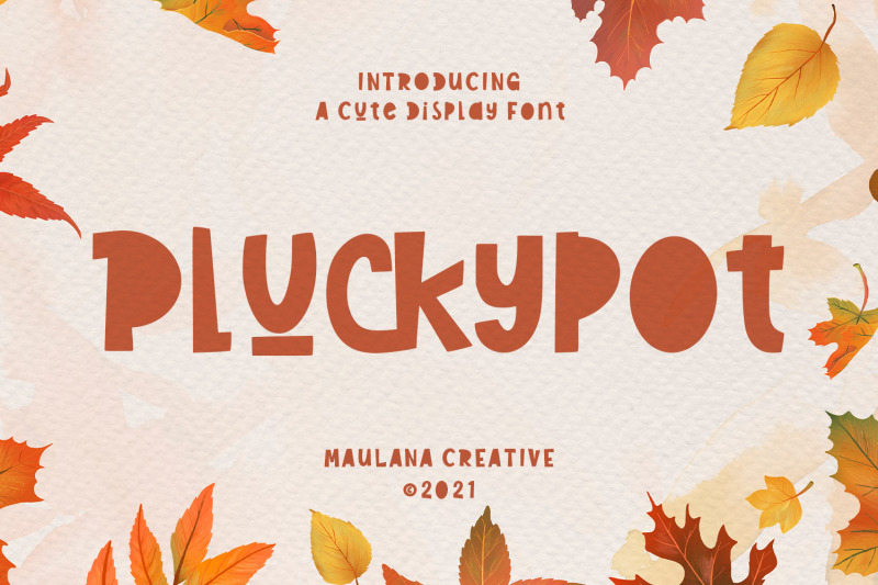 pluckypot-cute-display-font