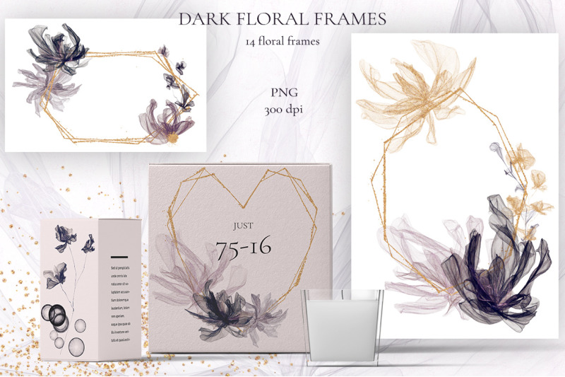 dark-floral-frames
