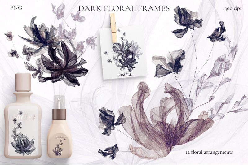 dark-floral-frames