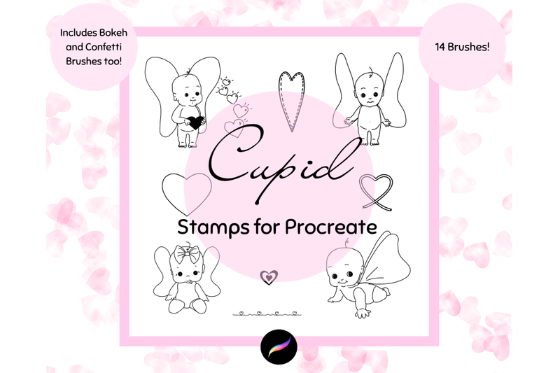 cupid-procreate-stamp-set-14-brushes-including-bokeh-and-confetti