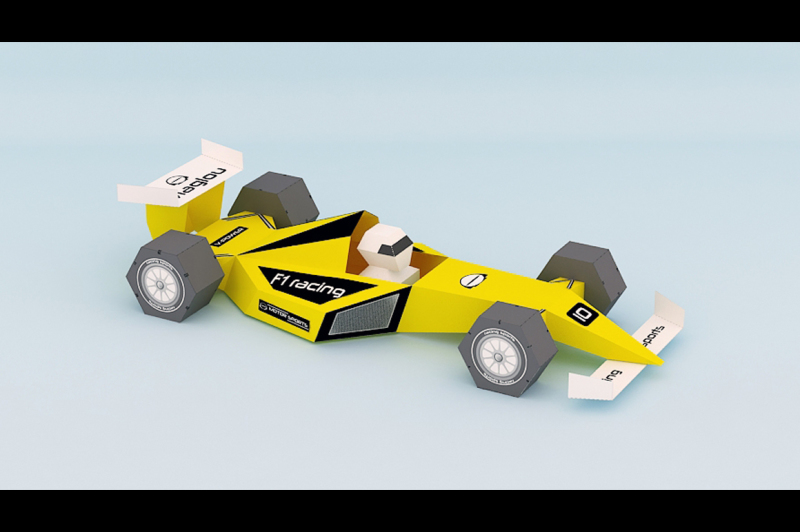 DIY F1 Car Model (Printable) SVG PNG EPS DXF File