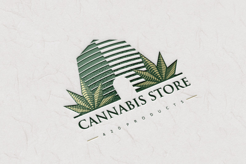 cannabis-weed-store-productions-modern-logo