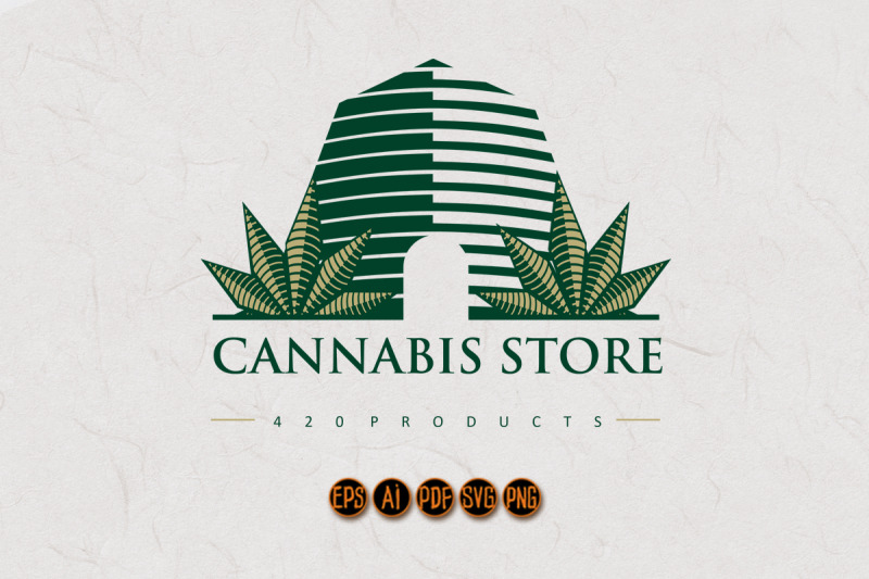 cannabis-weed-store-productions-modern-logo