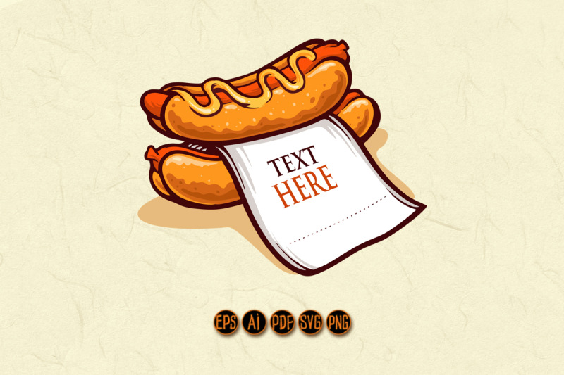 hot-dog-logo-with-paper-illustrations