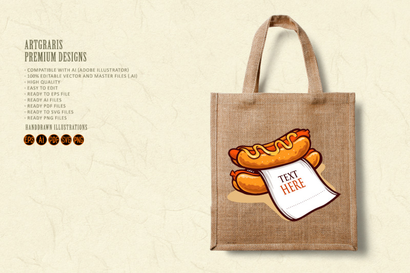 hot-dog-logo-with-paper-illustrations