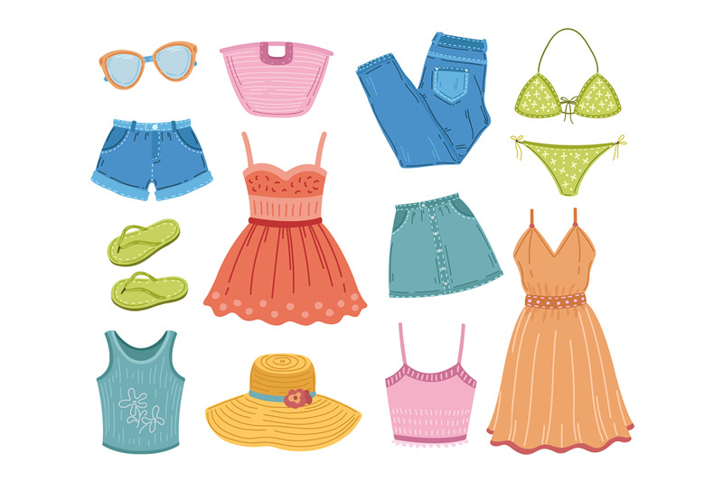 fashion-summer-clothes-clothing-clipart-flat-dress-swimsuit-textile